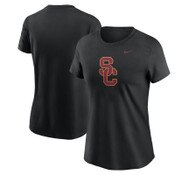 USC Trojans Women's Nike Black SC Interlock Cotton Logo T-Shirt